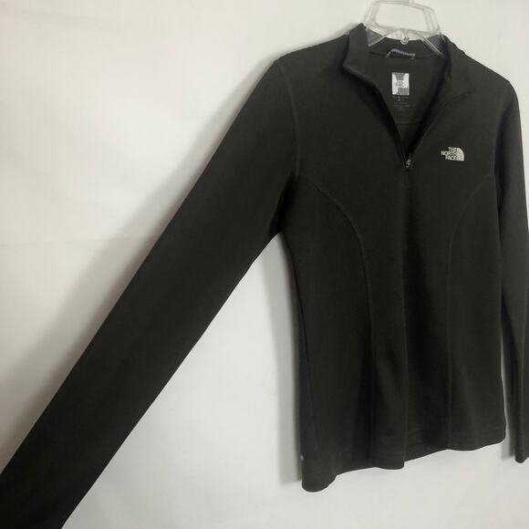 The North Face 1/4 Zip Brown Long Sleeve Pullover - Picture 5 of 12